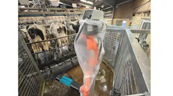 Fisher Smith developed a robotic system that automatically inspects and cleans each cow as they rotate through the milking carousel.