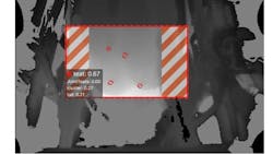 Screenshot of inspection system automatically detecting teats on a cow. Screenshot of inspection system automatically detecting teats on a cow.