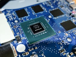 NVIDIA GPU on a motherboard NVIDIA GPU on a motherboard