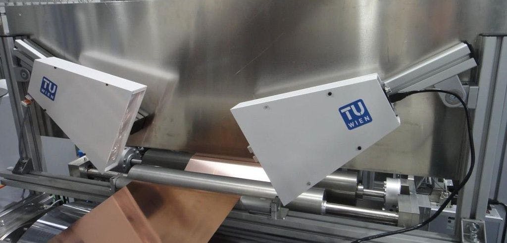 The camera installation on a Coateme Click&Coat&trade; R2R substrate processing system (Courtesy of TU Wien)