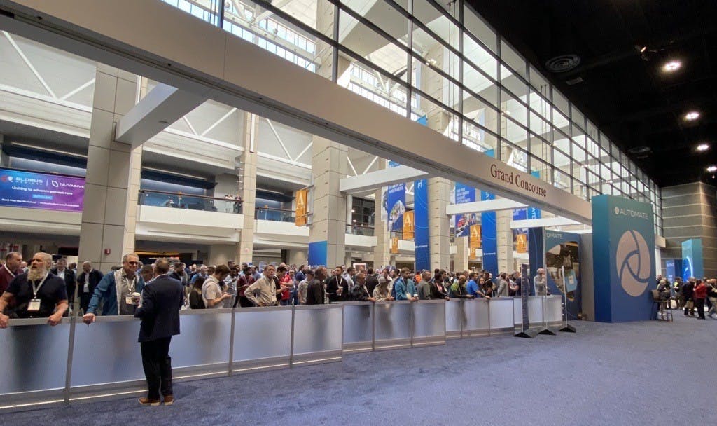 2024 Automate attendees waiting for show to open