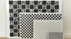 Traditional checkerboard grids are used for vision sensor calibration and mapping. (Image courtesy Calib.io)