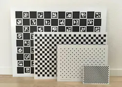 Traditional checkerboard grids are used for vision sensor calibration and mapping. (Image courtesy Calib.io)