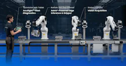synaptics and brinqai factory inspection line floor
