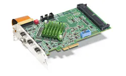 The BitFlow Axion-CL 4 x B frame grabber supports up to four Base CL cameras and acquires a maximum 24 bits at 85 MHz